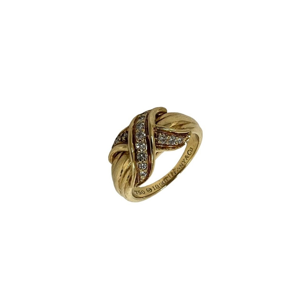 TIFFANY&Co. Tiffany Signature Ring, 18K Yellow Gold (750YG), Diamond Gold, 34141